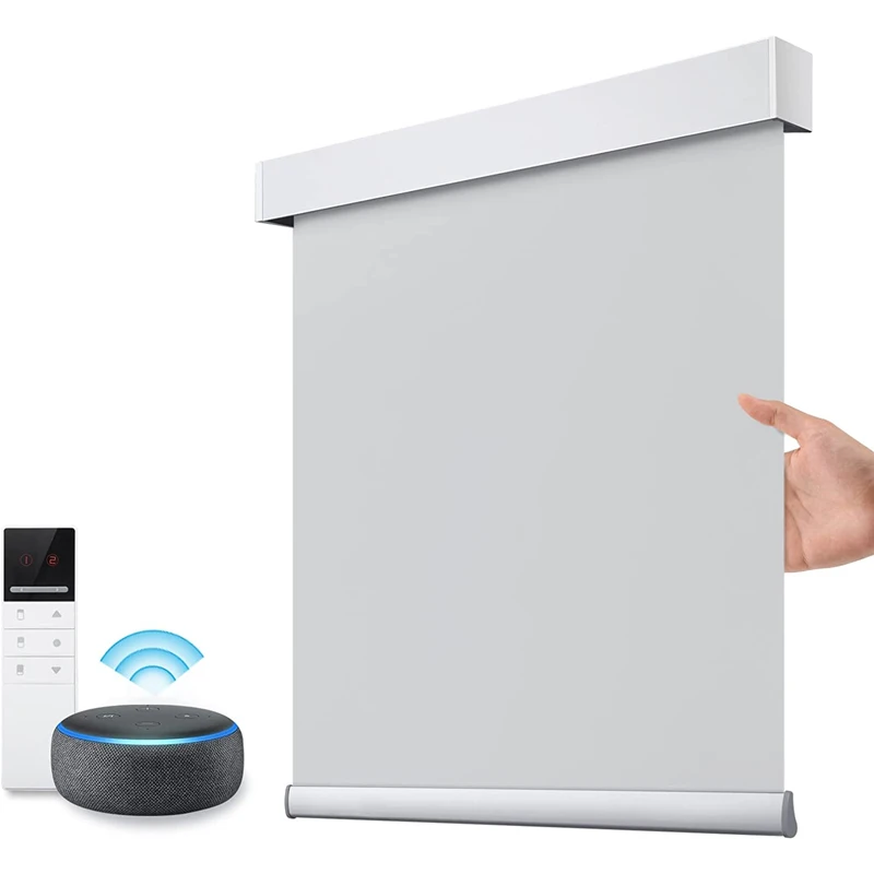 Voice Control Motorized Blinds Google Alexa Electric Tubular Motor Roller Shades Blind