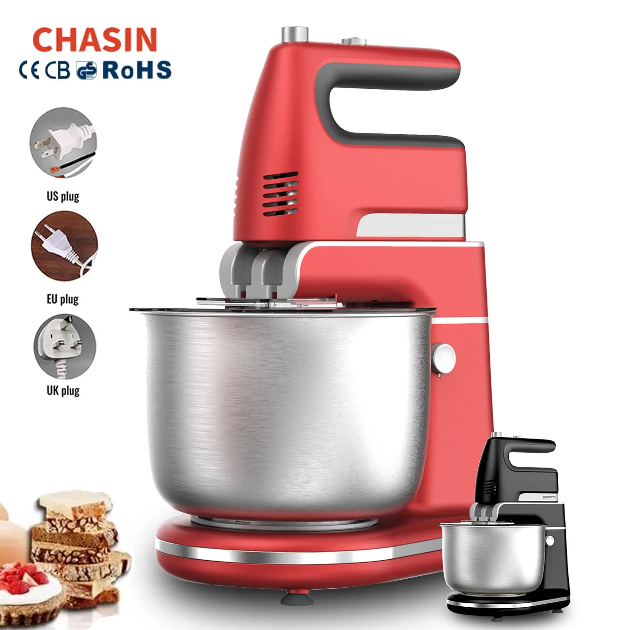 CX-6678 3 in 1 kitchen mixer machine New ABS Plastic mixing food mixer Electrical standmixer