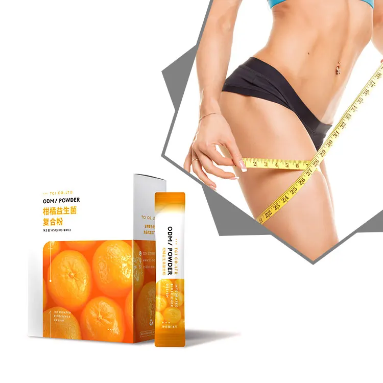 Hot Selling 15 Billion Bacteria Citrus Probiotic Powder for Muscle Gain and Fat Reduction