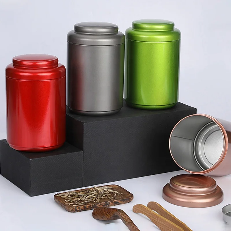 Eco Friendly Matte White Coffee Beans Tin Matcha Tea Packaging Tin Box Gift Metal Cans For Loose Tea