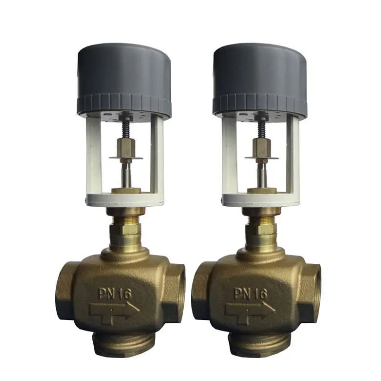 DN65 24v linear actuator zone valve water electric 2 way control valve