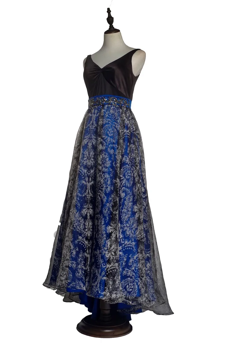 Chaozhou made V neckline long skirt party formal prom dress evening