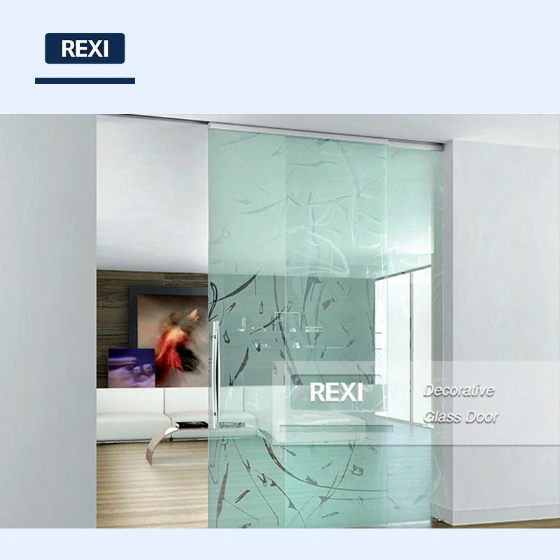 8mm 10mm 12mm Ceramic Fritted acid etched Tempered Toughened Decorative Glass Door