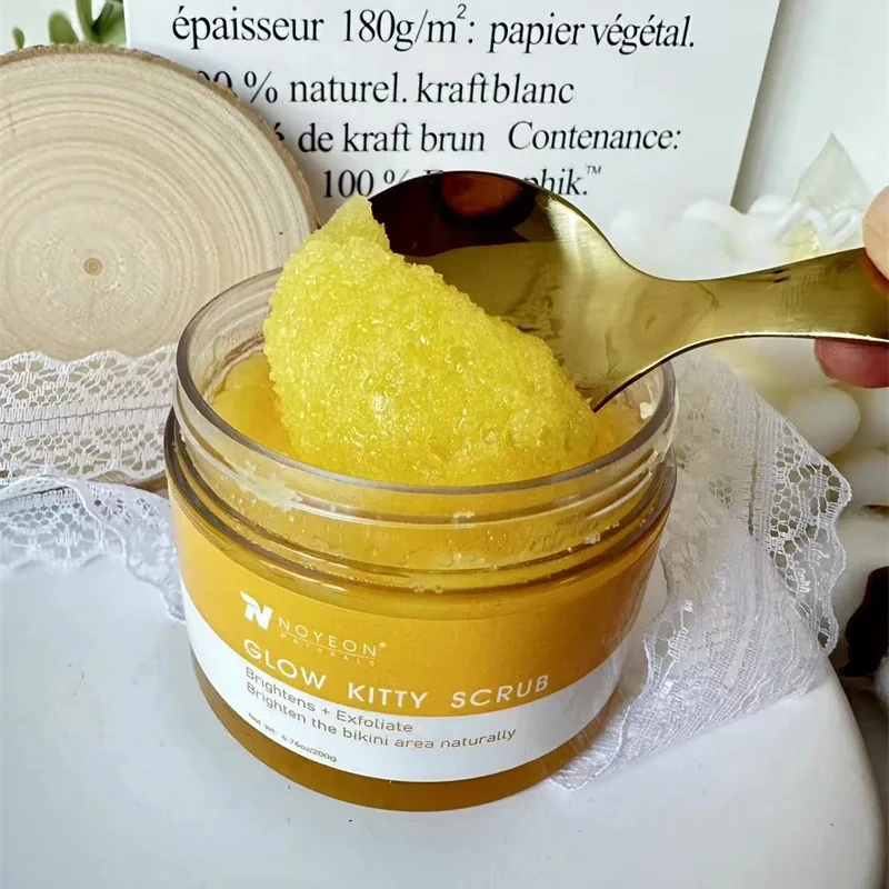 Turmeric Skin Brightening Scrub for Dark Spots, Dark Inner Thighs Bikini Area Underarms, Natural Exfoliating Scrub ALL NATURAL