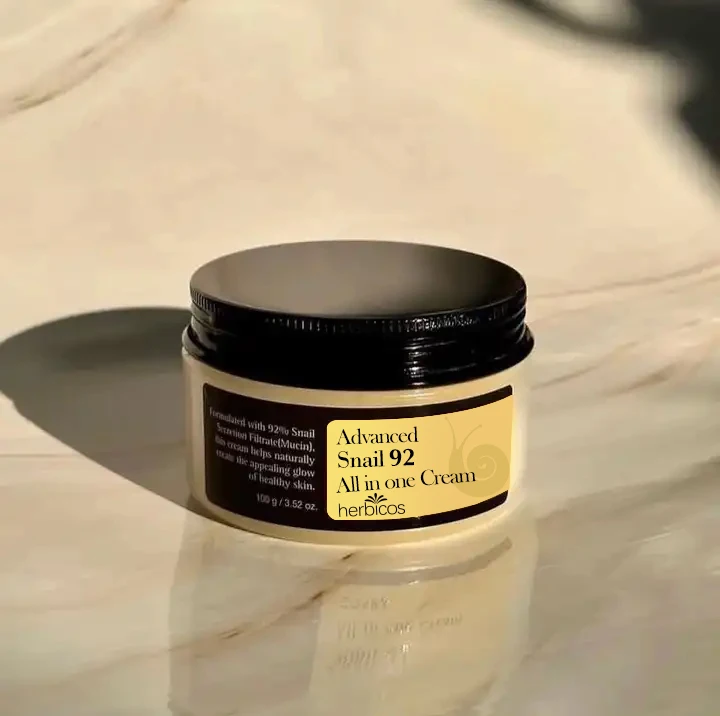 Korean Whitening Anti Aging advanced snail 92 Facial Cream snail mucin skin care private label snail mucin cream