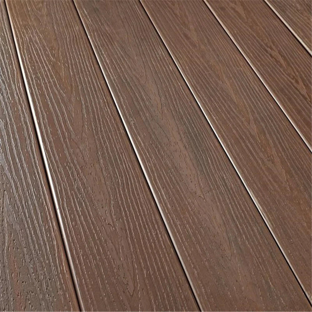 Outdoor Anti-corrosion Solid WPC  Flooring with Grooves for Courtyard
