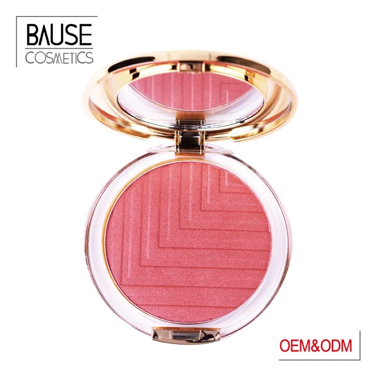 Single private label customized color silky high pigment waterproof easy ware natural ISO approved face cheek blush oem