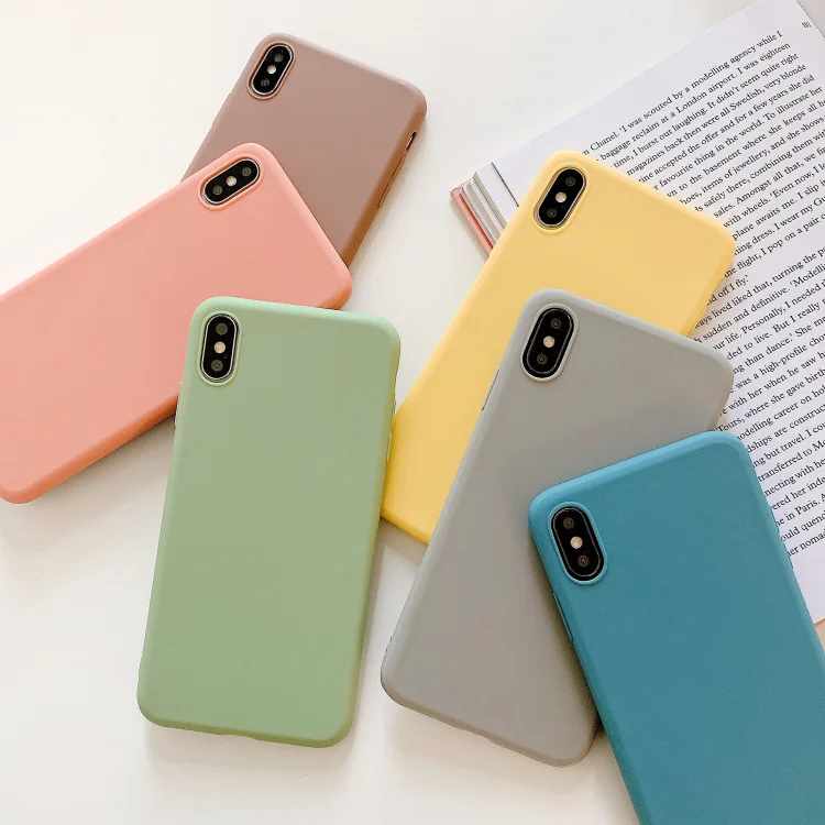 Wholesale 2021 Trendy Shockproof Telephone Silicon TPU matte Cellphone Case for Apple iPhone XR XS 11 12 customized phone shell