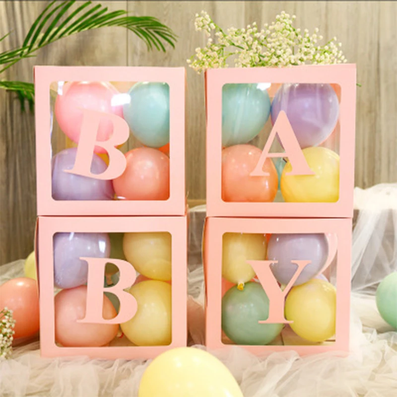 Прозрачная коробка для воздушных шаров Boomwow love baby shower