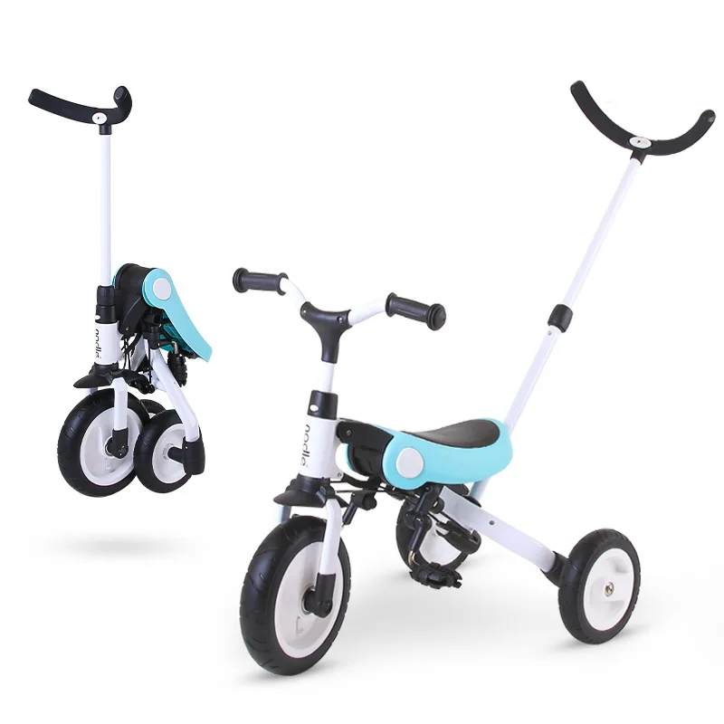 Детская трехколесная тележка 2-3-6 лет легкая складная детская тележка