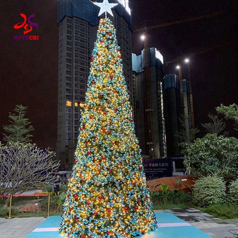 PVC artificial programming Large big commercial Christmas tree Christmas outdoor decorations