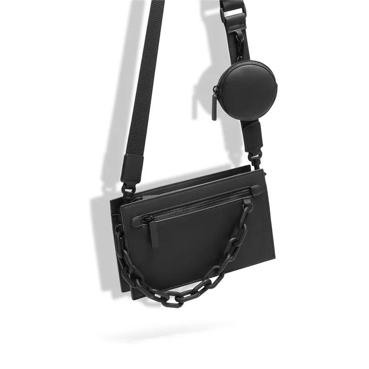 Новая мужская квадратная сумка-слинг оптовая продажа модная маленькая сумка-мессенджер через плечо с Отделом для монет