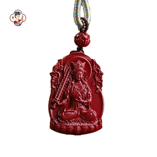 Fashion Jewelry Sets Chinese Style Amulet Guardian Deity Bodhisattva Buddha Pendant For Purple Gem Necklace Couple