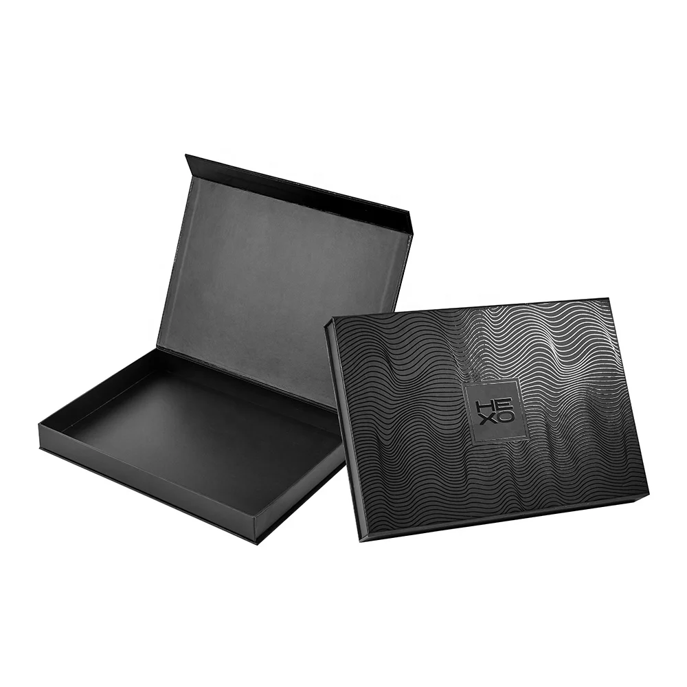 OEM Printing Rigid Cardboard Packaging Gift Box Spot UV Book Shape Flip Closure Wig Boxes Custom Magnetic Flap Box
