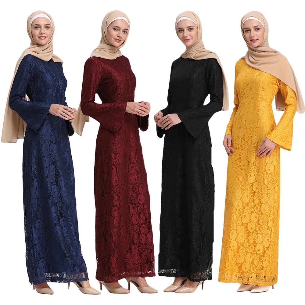 Производитель из Китая модный плотный Рамадан Baju Kurung кружевной дизайнерский марокканский Свадебный