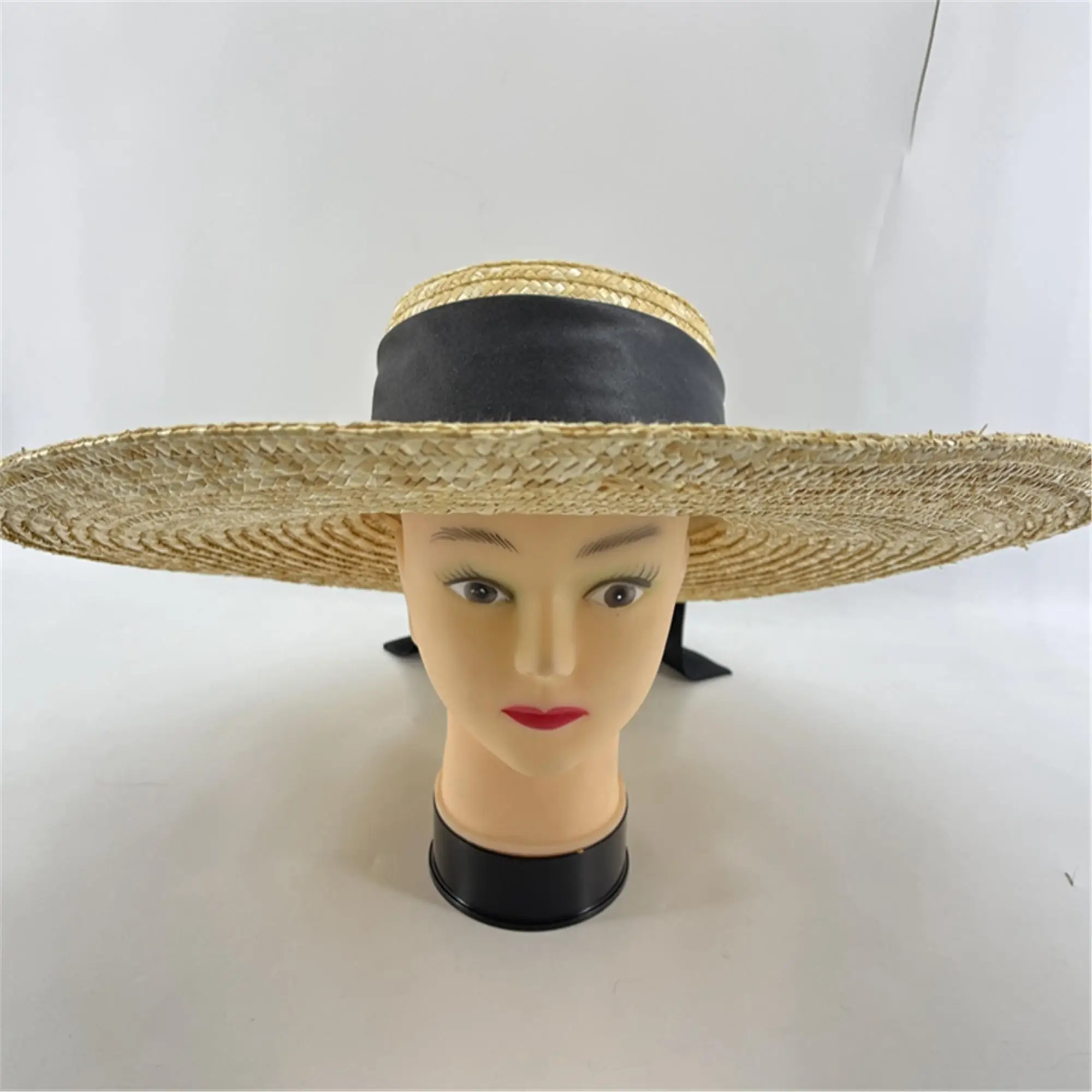 JSMANA Custom Logo  Women Unisex Spring Summer Breathable Sun Straw Braid Floppy Fedora Beach Panama Cap Straw Hats