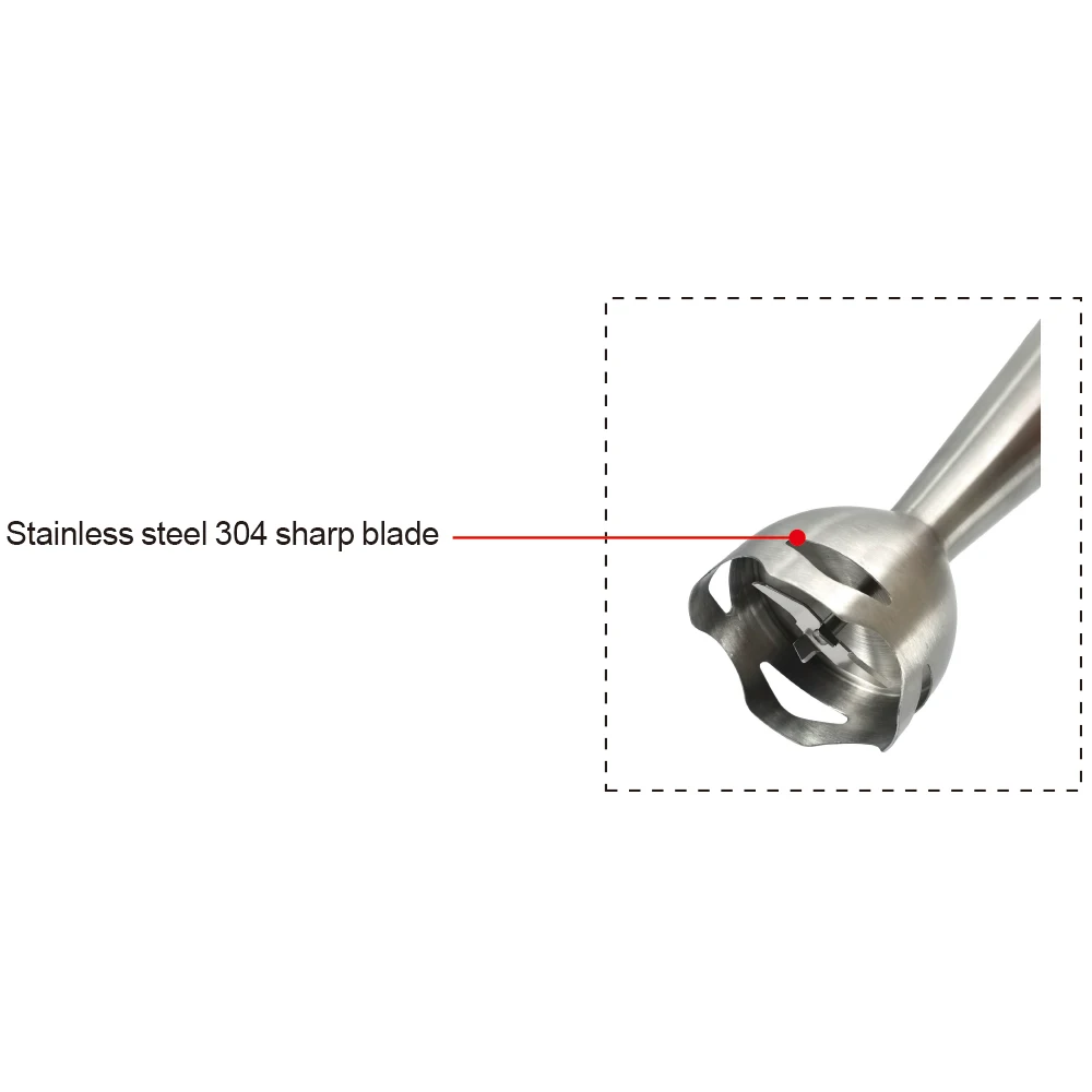 High Power 600ml Beaker 800w Blue LED Light Electric Hand Held Stick Blender