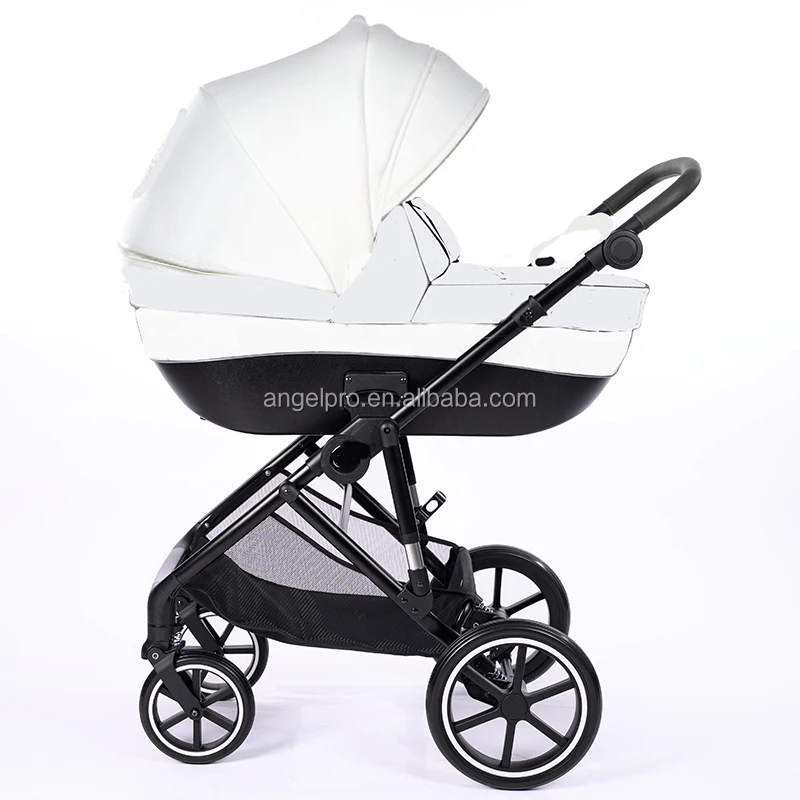 China Factory price big baby carriage black white gold silver color fabric customization best price 3 in 1 baby stroller