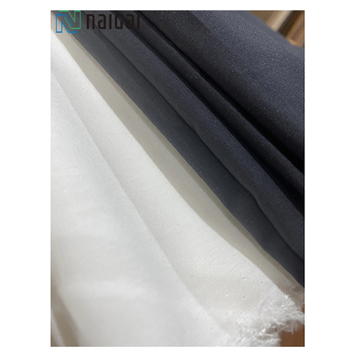 Black lightweight sustainable poplin cotton blouse fabric gloss