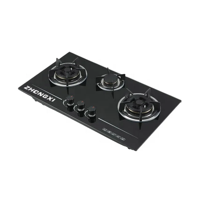China Supplier 3 Burner Built In Gas Hob Kitchen Use Sabaf Burner Built In Gas Cooktops With Safety Device LPG NG Home Cooker