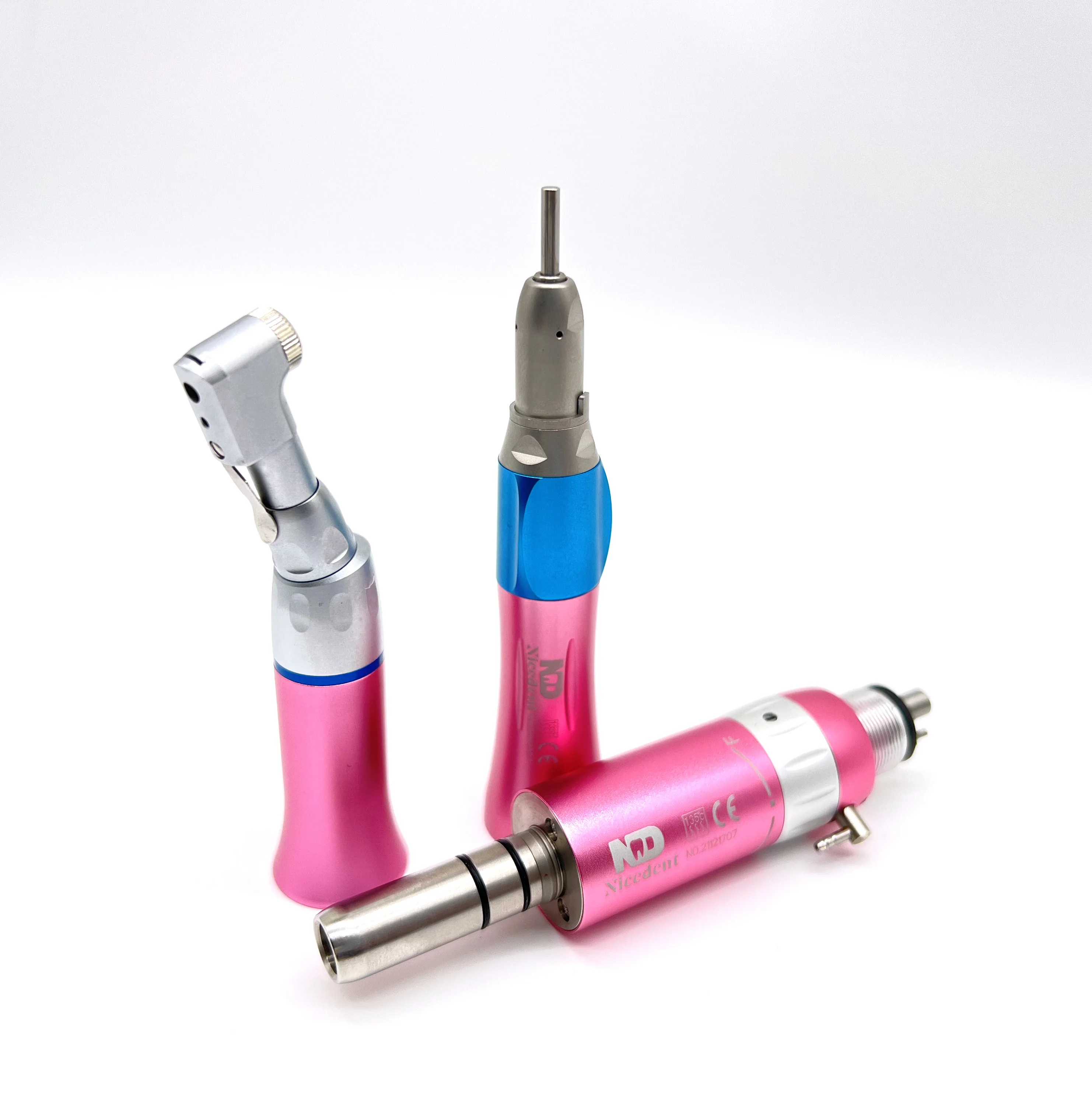 Colorful slow speed dental handpiece set air motor dental contra angle  straight handpiece