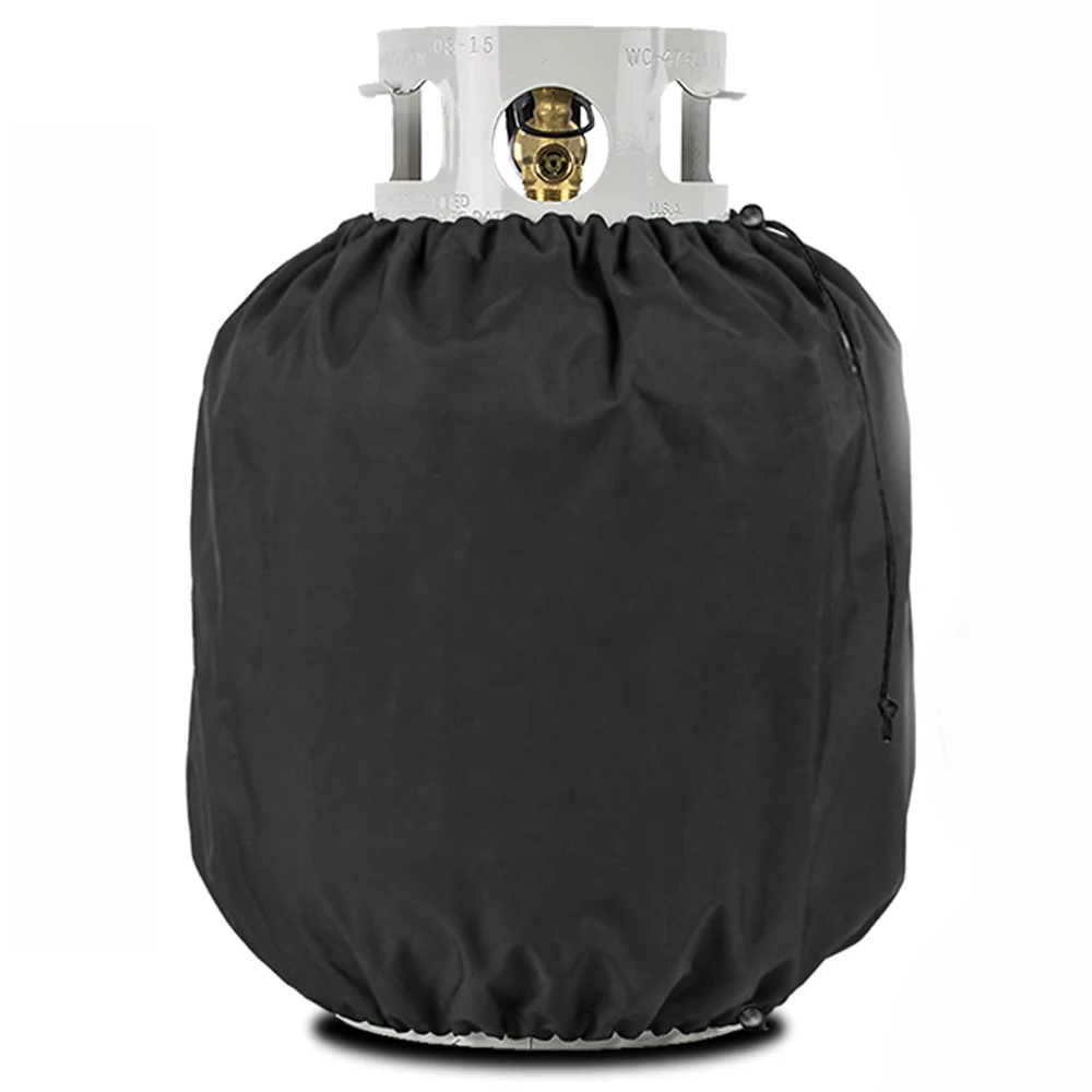 Propane Tank Cover Gas Bottle Full Cover With Drawstrings Waterproof 210D Oxford Gas Tank Cylinder Cover