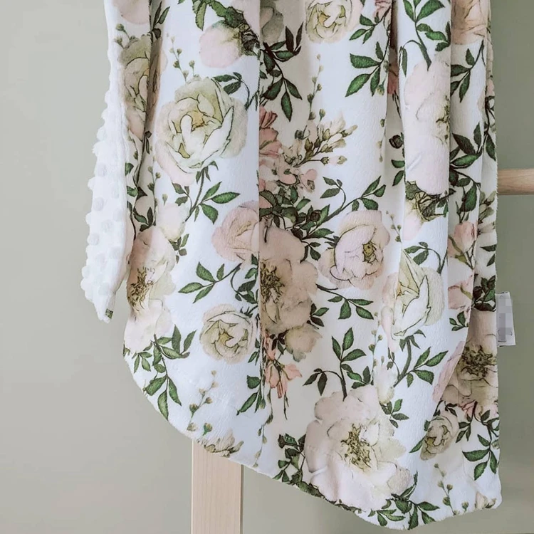 customized woodland animal design cuddle minky blanket for kid