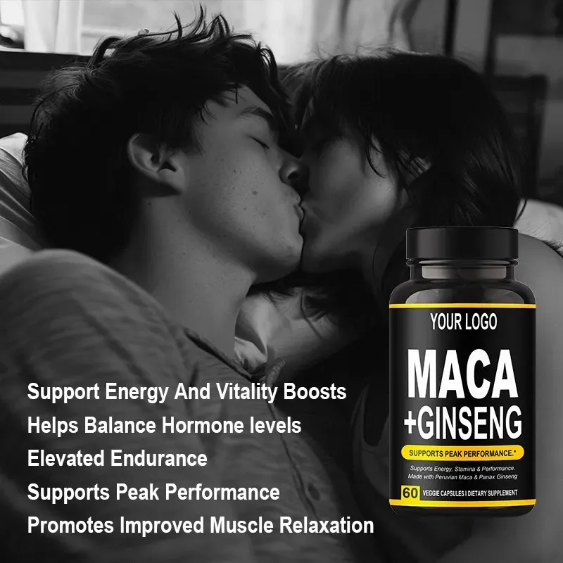 Customized Ginseng Maca Root Extract Capsules Male Power Supplement Capsules Maca Health Supplement