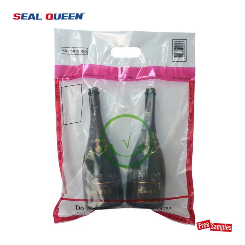 Clear LDPE ICAO Recycle Custom Design Printing Anti-theft Shopping Carry Plastic Airport Duty Free Security Tamper Evident Bags
