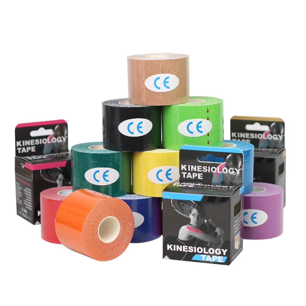 Wholesale Waterproof Custom Printed Logo Cotton Kinesiology Tape Profesional Sport Therapy Muscle Athlete Kinesiology Tape