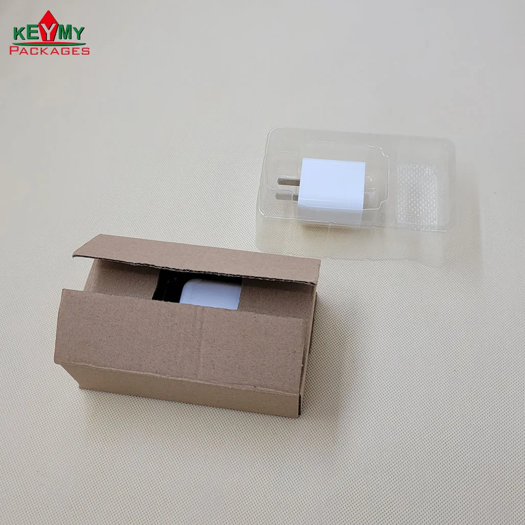 cheap blister tray with box for phone charger package