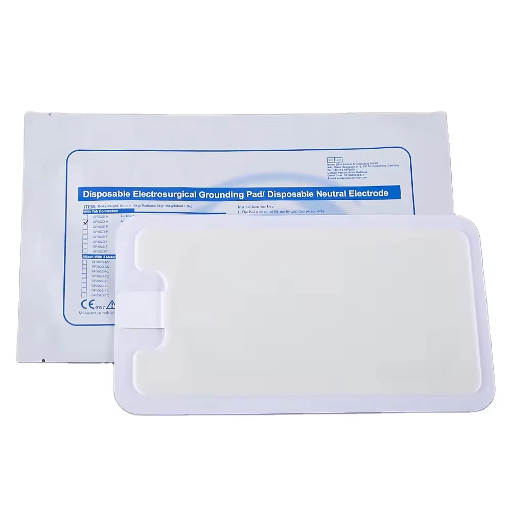 High Quality CE Marked Disposable Diathermy Patient Return Electrode Diathermy ESU Grounding Plate Double Zone REM
