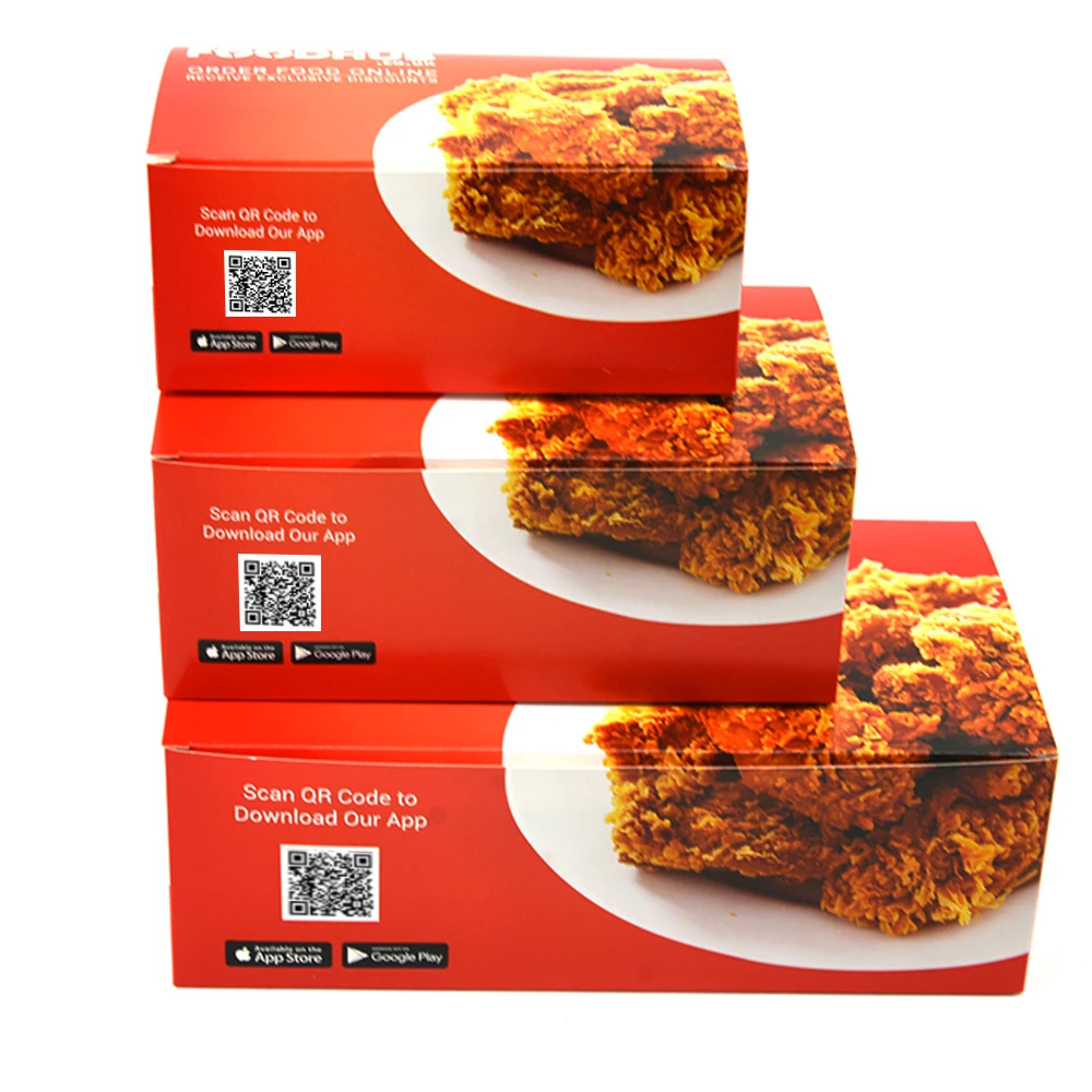 Hot selling Fast Food Grade Paper Bag Packaging French Fried Chicken Box