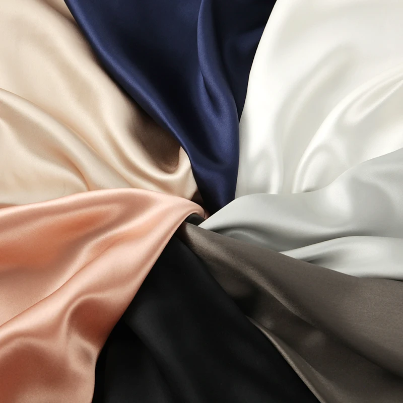 Manufacturer Custom logo and box White pure Silk Pillowcase hidden zipper 100% Mulberry Silk Pillow Case