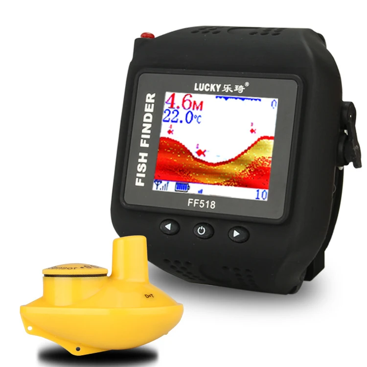 Wireless Portable Mini Color Fishfinder Pocket Watch Shape Sonar Fish With Hd Color Vertiview Display