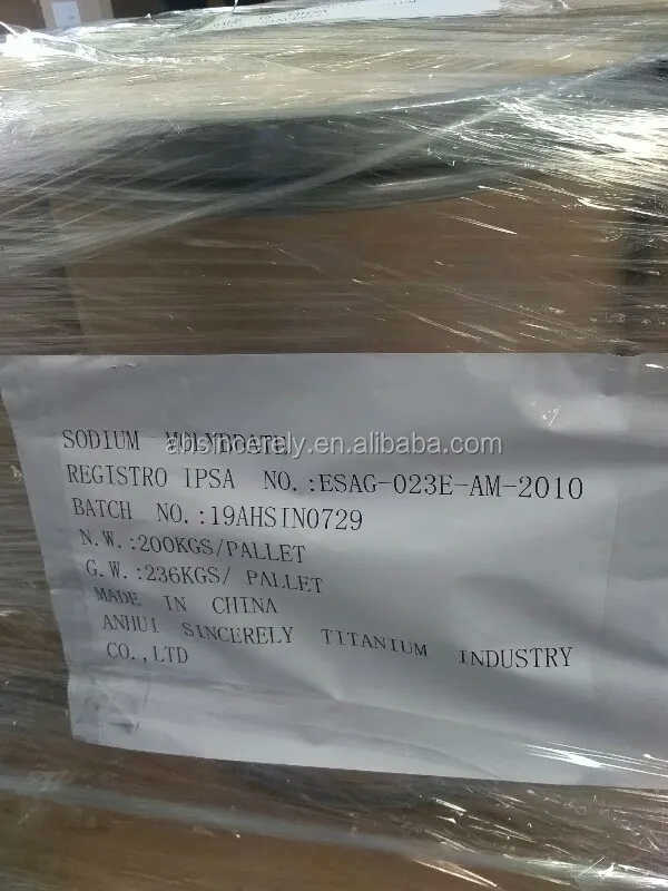 White Crystalline Powder Sodium Molybdate Dihydrate Industrial Grade