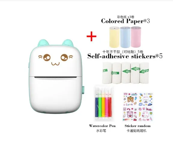 drop shipping product 2023 Portable Thermal Printer MINI phone CAT Print Photo Pocket Wireless Bt Android IOS Printers