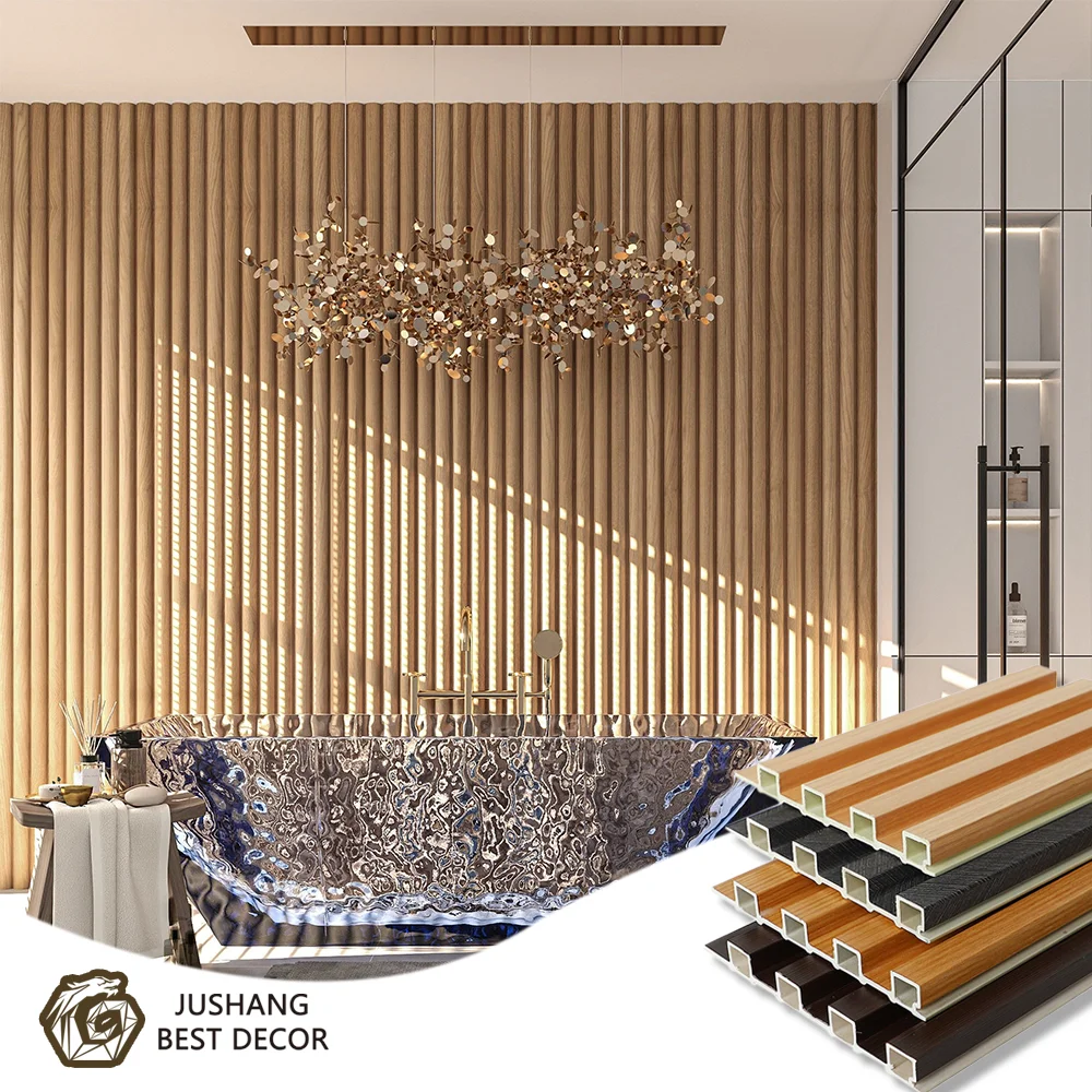 WPC wood bamboo made sheet/board WPC wall panels Indoor 3D Design Wooden Composite Wholesale Price wall wpc for panel
