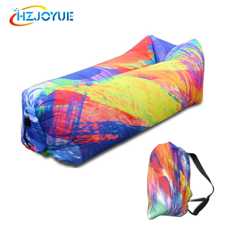 Custom logo outdoor waterproof air bag sleeping bag outdoor inflatable lounger for camping