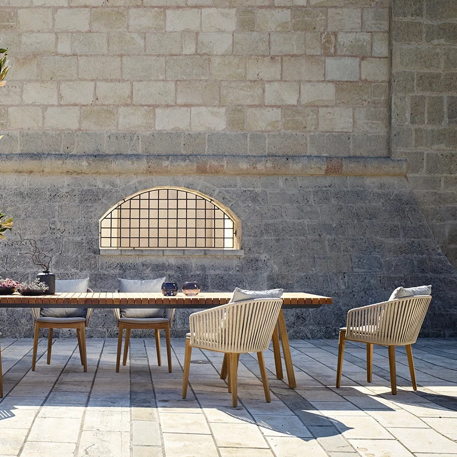  Top quality outdoor furniture garden patio Teak Wood Furniture Wooden Table and Chair For