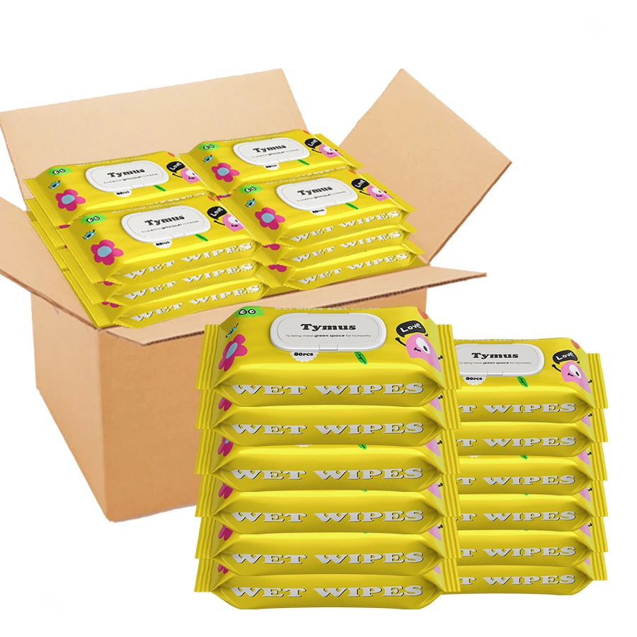 Wholesale  Custom Wet Wipes Care Sensitive Soft Babies Non-Woven Fabric Cleansing Babys Wet Wipes For Babies
