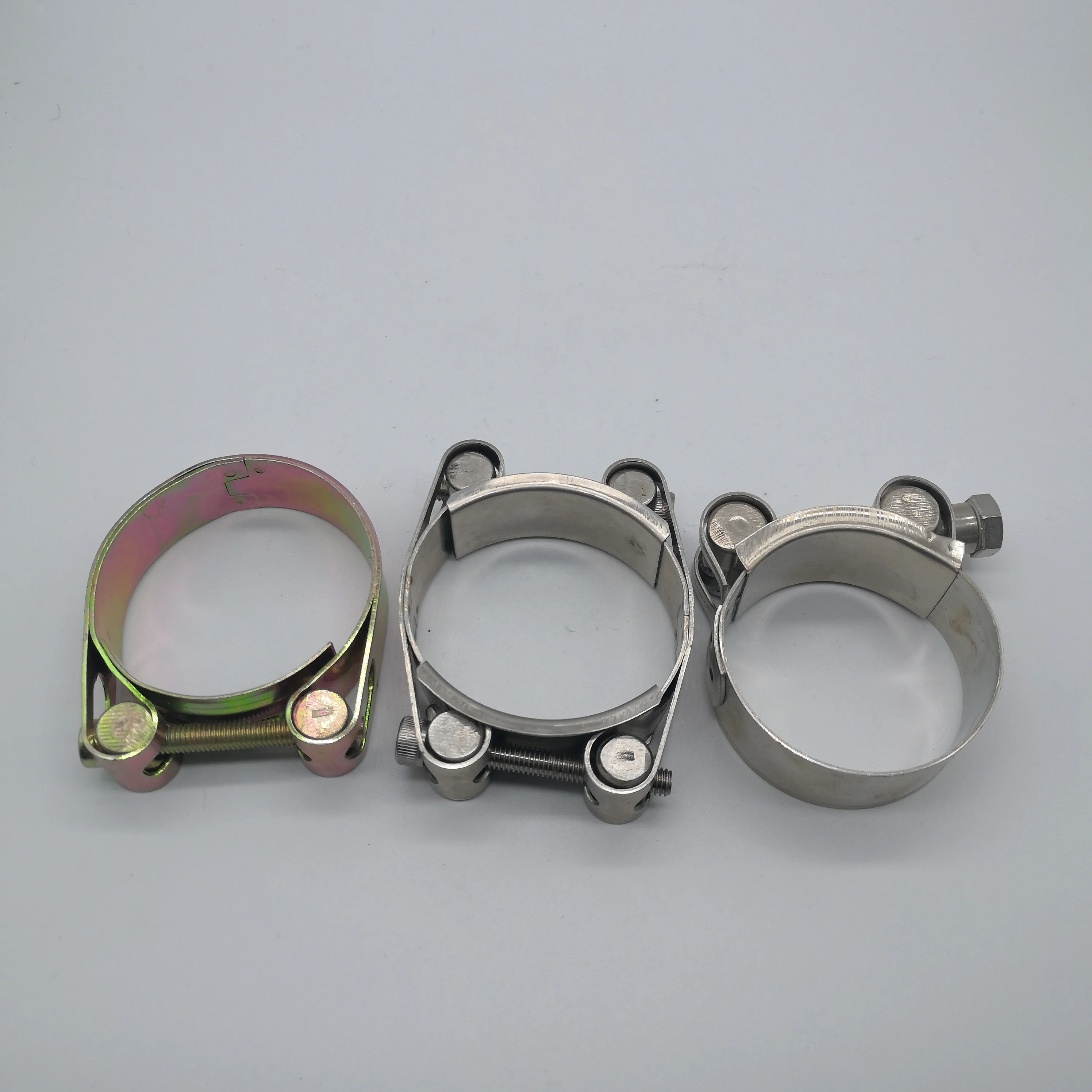 304 Stainless Steel Heavy Duty T-bolt European-Style Hose Clamp Double Bolt Strong Hose Pipe Clamp Clip