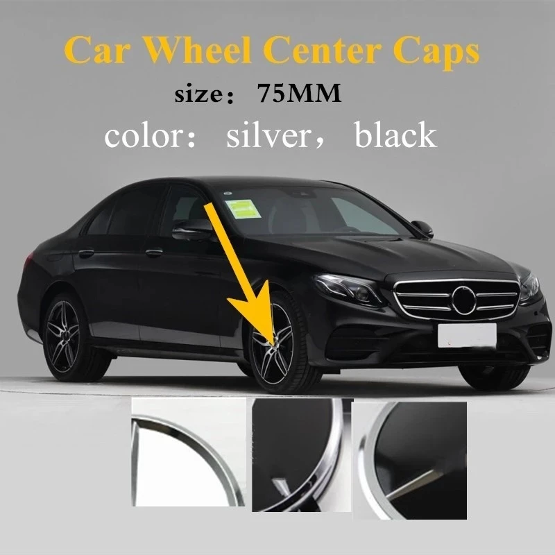 75mm Car Wheel Center Hub Cap Badge Cover For Mercedes W205 W204 W203 W212 W211 W213 W210 W164 A1714000025