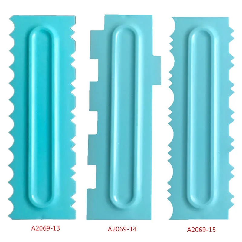 Cake Scraper Cream Smoother Pastry Icing Combs Baking Accessories Fondant Spatulas Food Grade Plastic Cake Decorating Comb