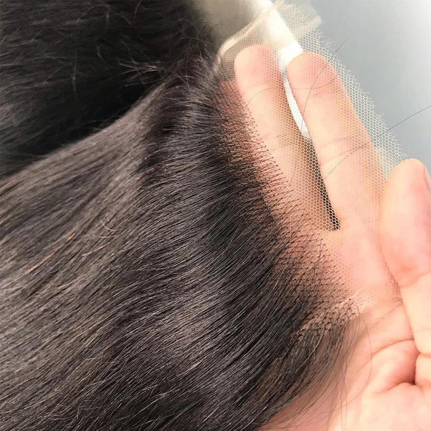 Foxen Wholesale Top Grade Silk Base Closure,Brazilian Human Hair Body Wave/silky Straight Wave 4x4 Silk Closure