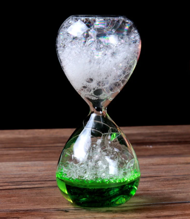 House Decoration Color Liquid Bubble Puff Hourglass Timer