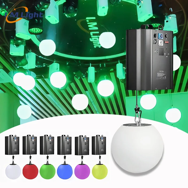 Xlwinch rgb Сферический подъемный шар кинетический шаровой свет 3d эффекты светодиодная кинетическая осветительная система лебедка светодиодный dmx