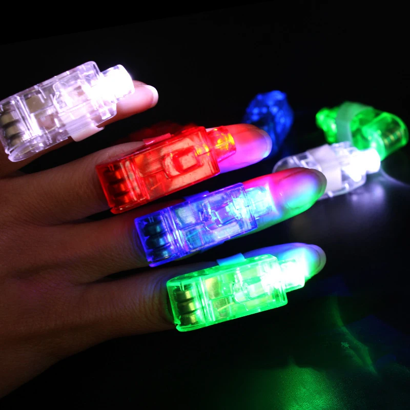 Glowing Toys Hot Wedding Festival Party Decor Red Blue Green White Colorful Glow Dark Led Finger Light