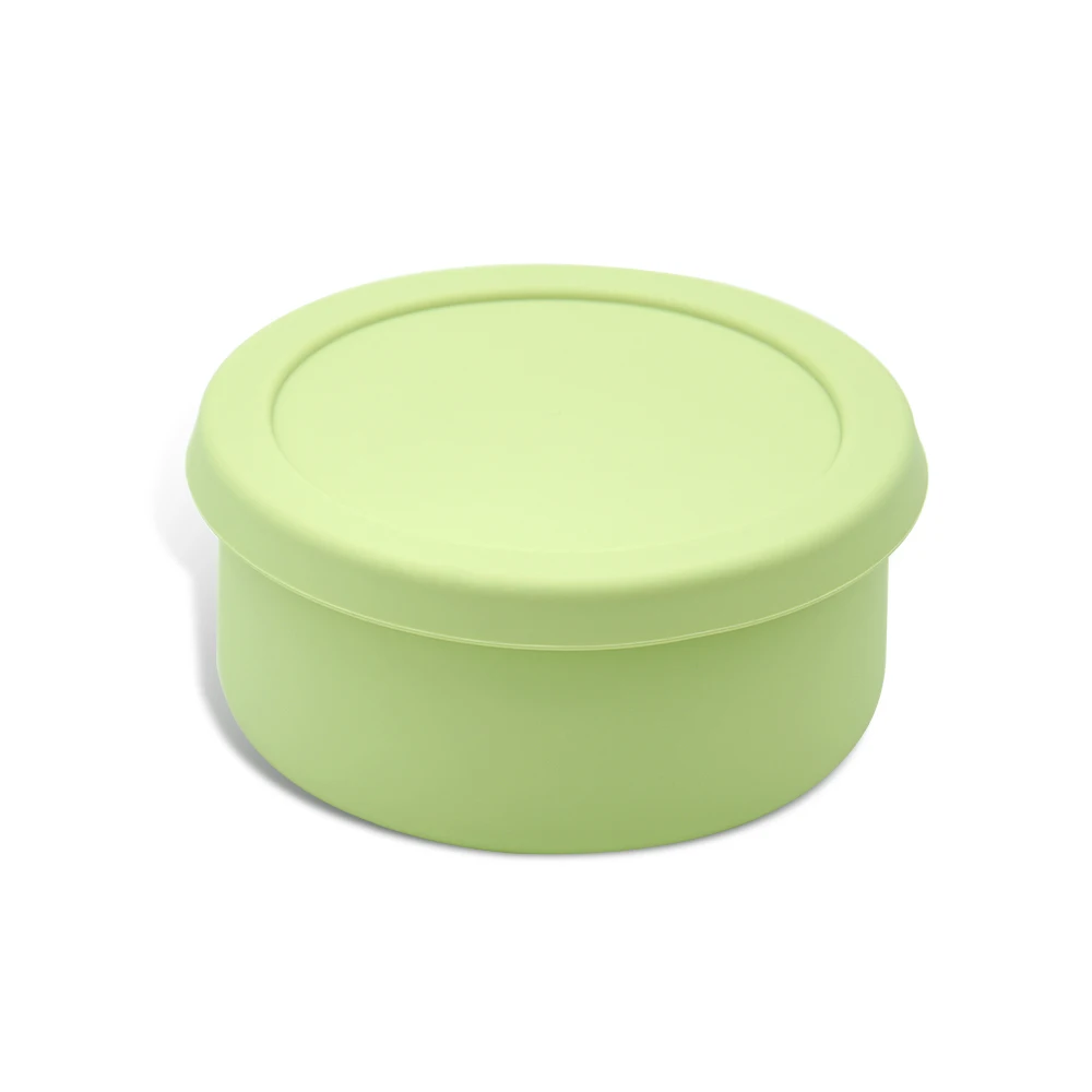 BHD Wholesale Custom Non-toxic Round Silicone Bento Box Microwave Safe Outdoor Picnic Office Lunch