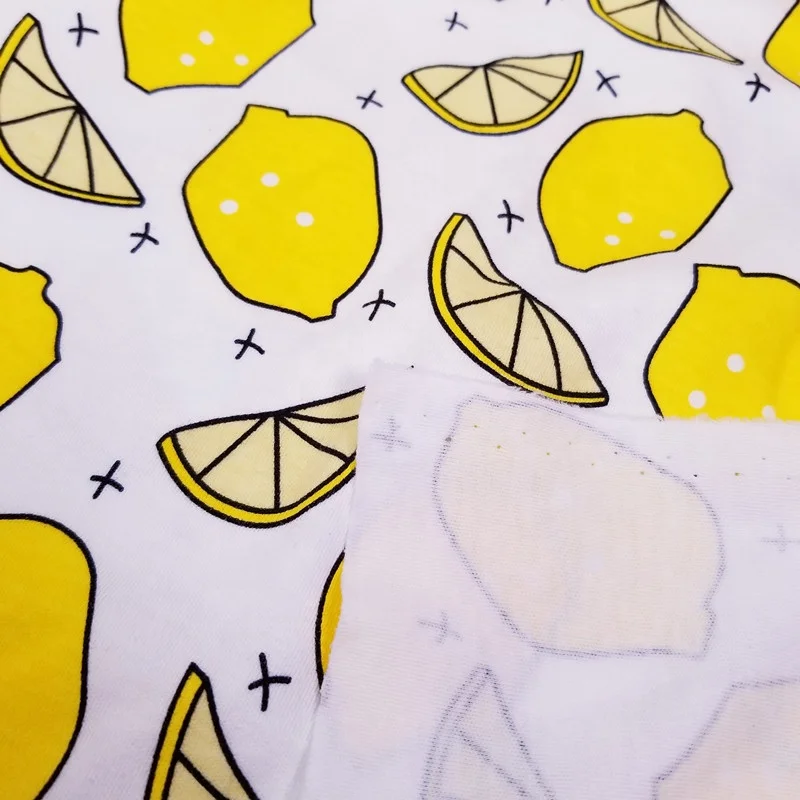 
Wholesale Baby Cotton Interlock Knit Fabric Fruit series of cotton printed flat needle baby cotton cloth 